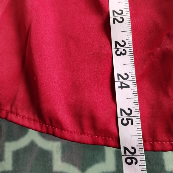 Red Charmeuse/Satin ,Sequin Blouse by George - Picture 5 of 5